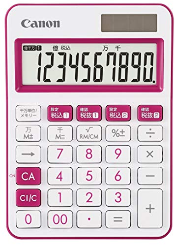 Amazon | キヤノン カラフル電卓 LS-105WUC-PK 10桁 ミニ卓上